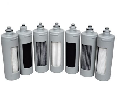 Group of food service pleated and carbon block filters
